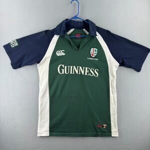 London Irish Rugby Shirt Mens Medium Canterbury Cotton Long Sleeve Jersey